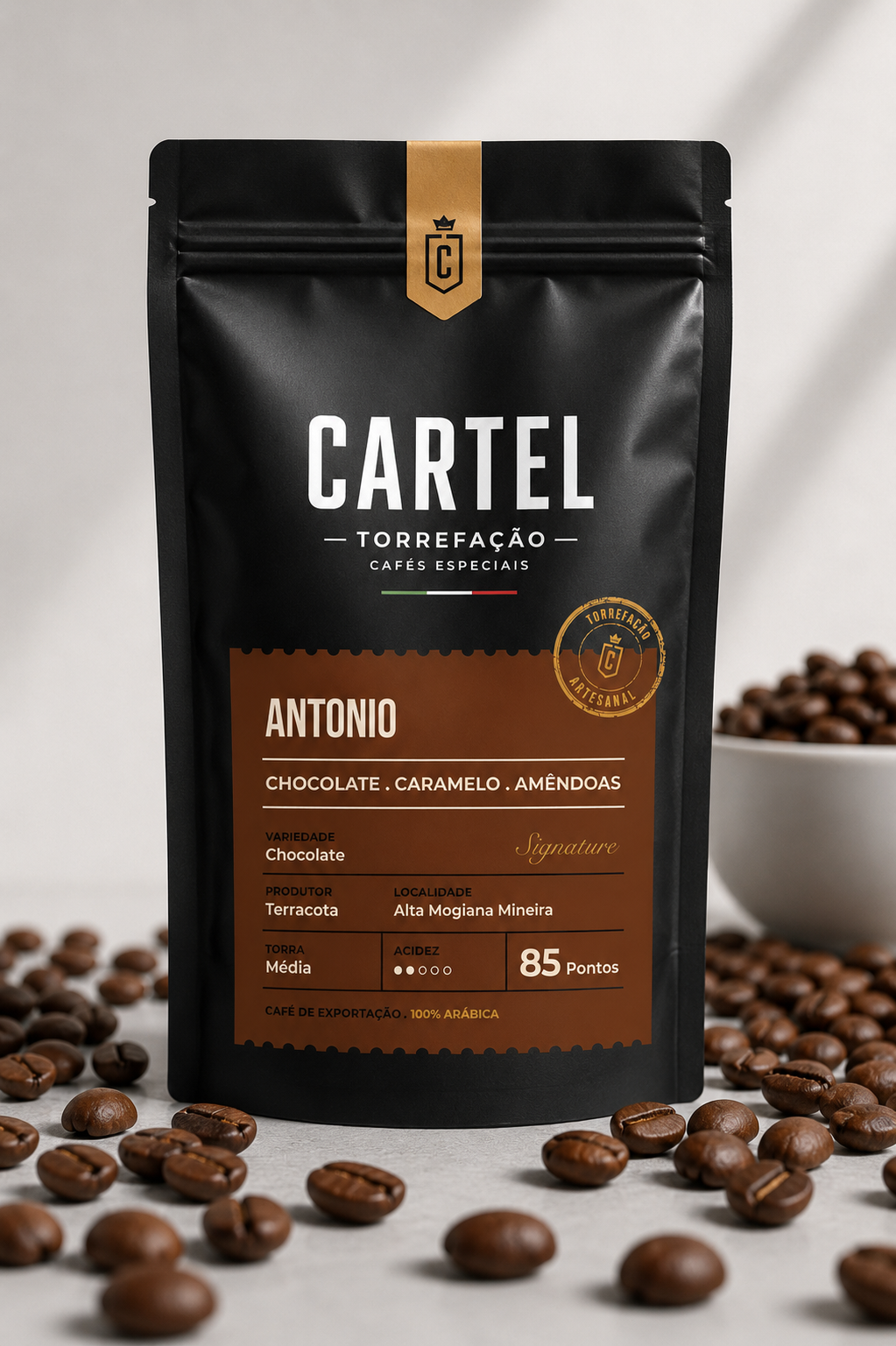 Embalagem do café Antonio — CARTEL Torrefação Artesanal