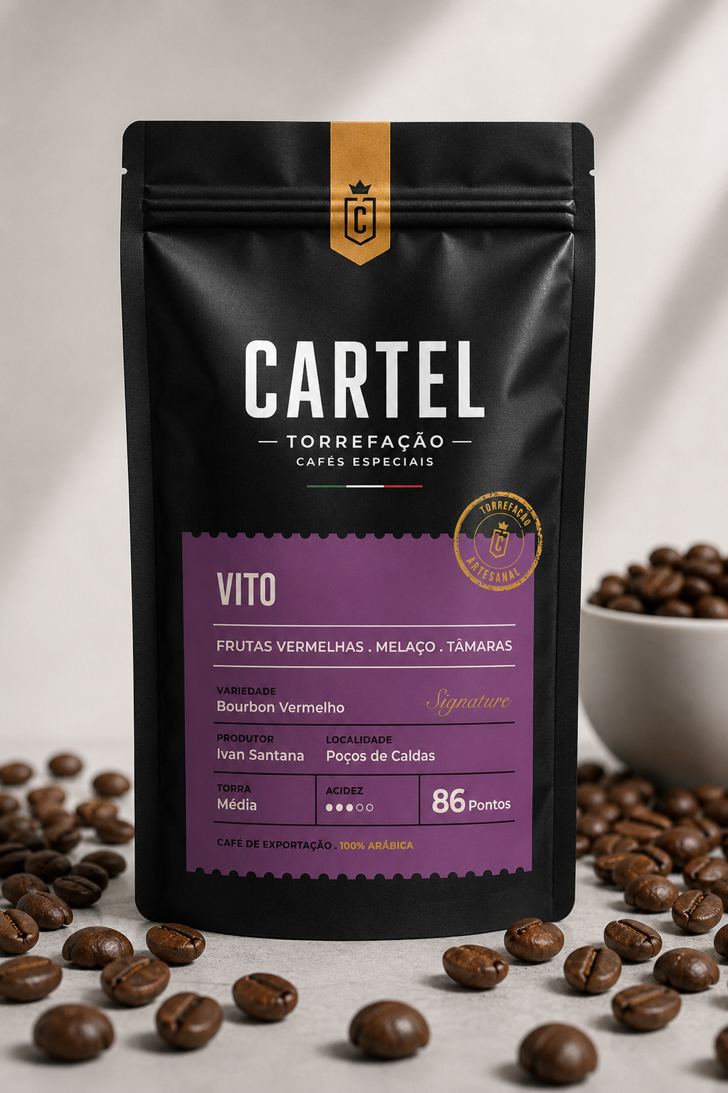 Embalagem do café Vito — CARTEL Torrefação Artesanal