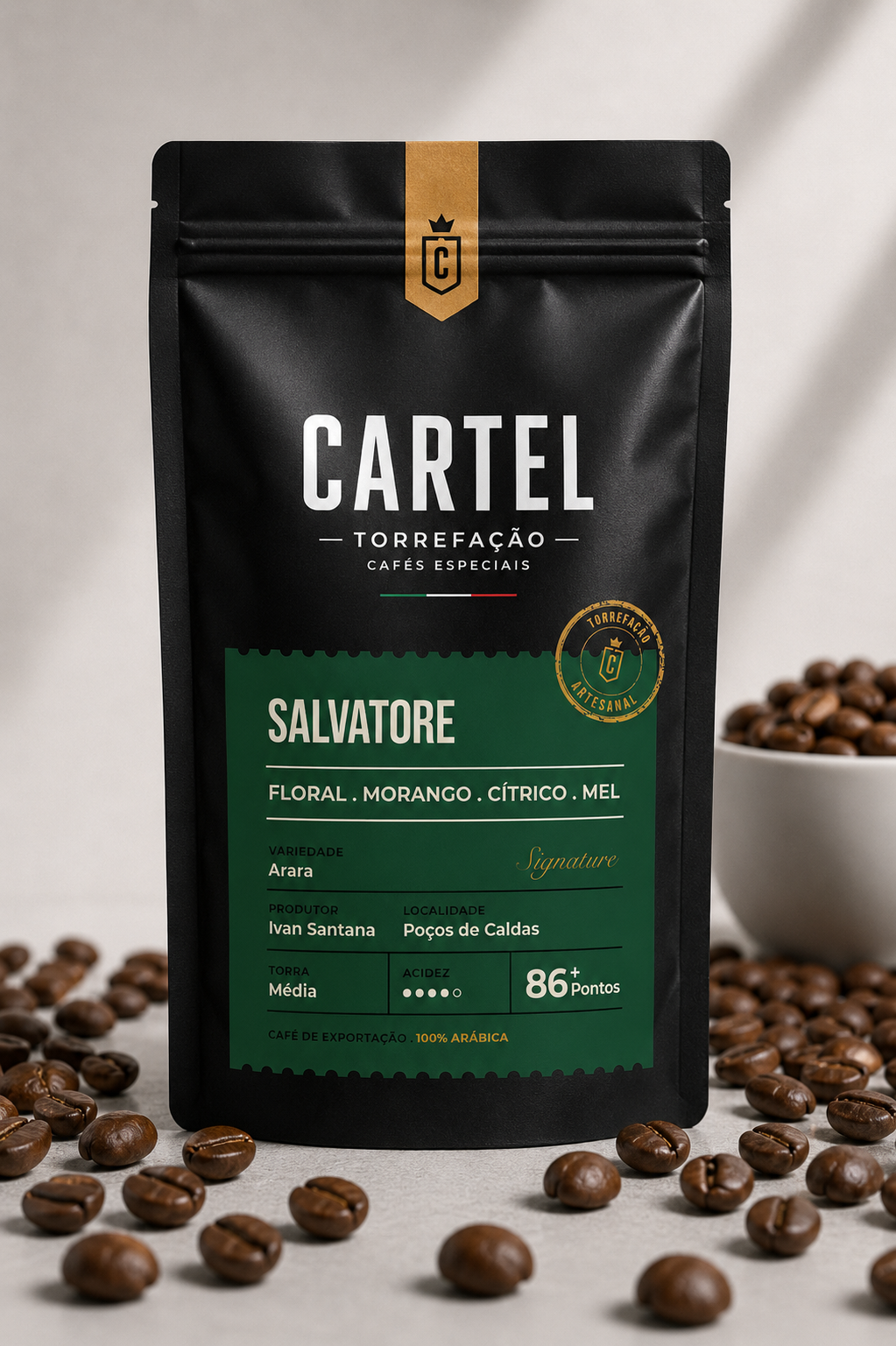 Embalagem do café Salvatore — CARTEL Torrefação Artesanal